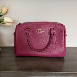 Coach Rowan Pink Leather Satchel NWOT